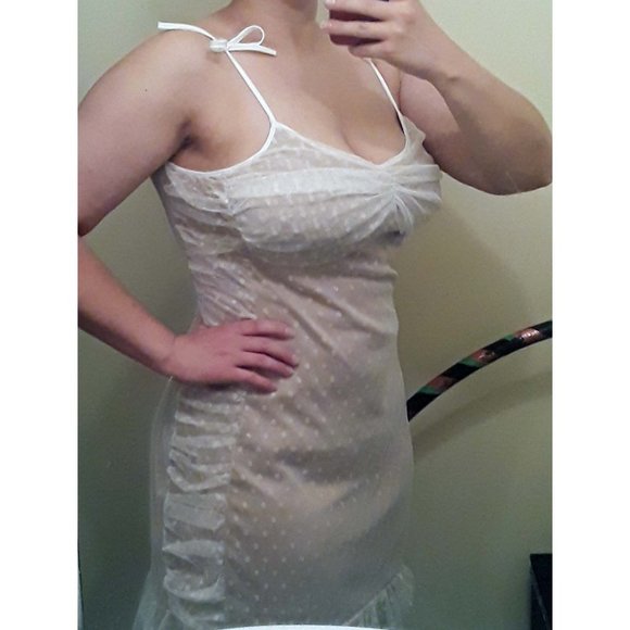 NEW  size Large 10 Undercover Babe Polka Dot Mesh Dress by SHEIN - Picture 11 of 16